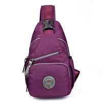 Women Men Nylon Canvas Casual Sport Outdoor Travel Shopping Chest Bags Shoulder Bags