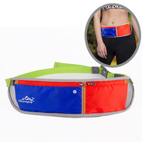 Women Men Universal Patchwork Nylon Running Waist Bag Unisex Hitcolor Crossbody Bag