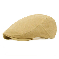 Women Mens Cotton Sequins Solid Beret Caps Casual Sunshade Forward Hat Peaked Cap Adjustable