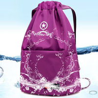 Women Nylon Backpack Casual String Students Bags Fitness Bag