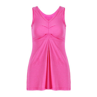 Women Pleated Stretch Yoga Tank Tops