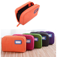 Women Portable Cosmetic Bag Passport Bag Nylon Wristlet Clutches Bag Digital Bag Phone Bag