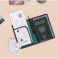 Women PU Leather Outdoor Boarding Must-have Passport Bag Clutches Bag Travel Bag