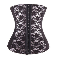 Women Sexy Body Shapers Lace Bustiers 9 Steel Bones Waist Trimmer Corsets