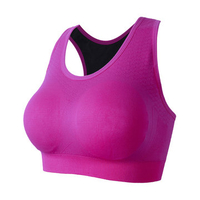 Women Sexy Breathable Thin Shockproof Sports Bras Wireless Removable Pad Yoga Vest Bras