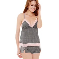 Women Sexy Deep V Cotton Nightdress Set Breathable Embroidered Backless Sleepwear