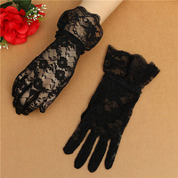 Women Sexy Lace Gloves Full Finger Prom Driving Costume Gloves