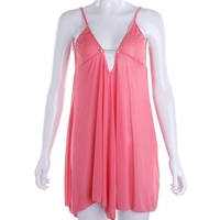 Women Sexy See Through Gauze Nightdress Halter Deep V Temptation Babydoll Sleepwear