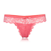 Women Sexy Transparent Lace Seamless V-Strings Low Rise Temptation Thongs