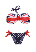 Women Sexy Union Flag Bikini Sets Halter Star Bathing Suit Swimwear