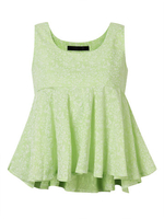 Women Sleeveless O Neck Floral Printed Tank Tops