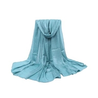 Women Solid Color Silk Scarf Soft Long Warm Wrap Shawl Scarves Stole