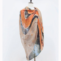 Women Stripe Cotton Oversize Print Shawl Comfortable Soft Skin-Friendly Scarves With Tassel