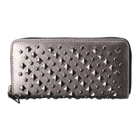 Women Stylish Rivet Long Zipper Wallet Clutch Bag