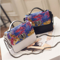 Women Stylish Turn Buckle Printing Shoulder Bag Crossbody Bag