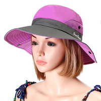 Women Summer Foldable Mesh Breathable Anti-UV Fisherman Hat Outdoor Travel Sunscreen Bucket Hat