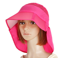 Women Summer Foldable Thin Breathable Wide Brim Beach Hat Outdoor Sport Sunscreen Visor Cap