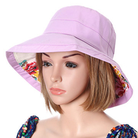 Women Summer Foldable Waterpoof Sunscreen Cap Double-side Outdoor Beach Sun Protective Visor Hat