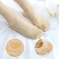 Women Summer Seamless Invisible Silicone Antiskid Boat Socks Breathable High Elastic Low Cut Hosiery