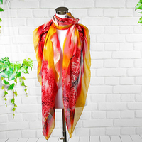 Women Tassel Chiffon Autumn Scarf Travel Warm Shawl Colorful Stripes Towel