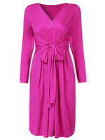 Women V Neck Long Sleeve Solid Color Slim Maxi Dress