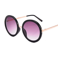 Women Vintage Round Frame Polarized Sunglasses Outdoor Driving Anti-UV Glasses