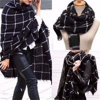 Women Warm Large Tartan Check Plaid Scarf Shawl Blanket Wraps Stole