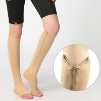 Women Zip Socks Miracle Socks Stovepipe Compression Stockings Knee Socks