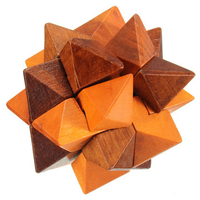Wooden Puzzle IQ Brain Teaser Kong Ming Lock Ball Magic Cube Intelligence Toys