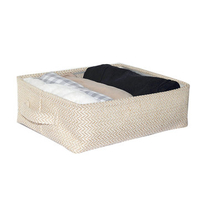 Woven Double Handles Storage Laundry Basket Flower Plant Pot Sundries Storage Box