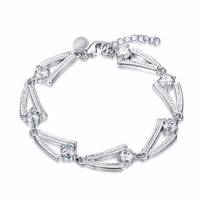 YUEYIN® Creative V-Shaped Zircon Bracelet Wedding Jewelry