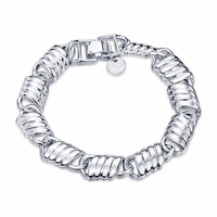 YUEYIN® Silver Plated Spring Chains Shape Women Bracelet