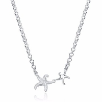 YUEYIN® Silver Plated Starfish Necklace Simple Cute Gift for Women