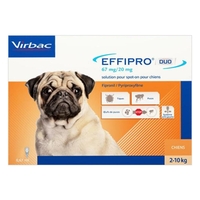Effipro Duo Spot- On For Small Dogs Up To 22 Lbs (Orange) 4 Doses