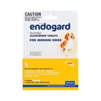 Endogard For Medium Dogs 10kg (Yellow) - 22lbs 4 Tablet
