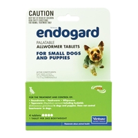 Endogard For Small Dogs/Puppies 5kg (Green) - 11lbs 4 Tablet