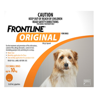 Frontline Original For Small Dogs Up To 10kgs (Orange) 6 Pipettes