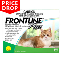 Frontline Plus For Cats 3 Pipettes