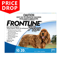 Frontline Plus For Medium Dogs 10 To 20kg (Blue) 12 Pipettes