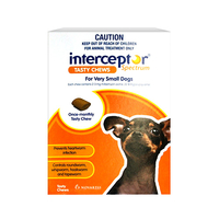 Interceptor Spectrum Tasty Chews For Very Small Dogs Up To 4kg (Brown) 3 Chews