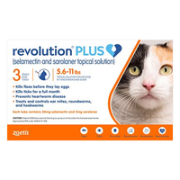 Revolution Plus For Medium Cats 5.5-11lbs (Orange) 3 Pack