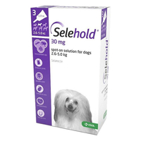 Selehold For Very Small Dogs 5.5-11lbs (Purple) 30mg/0.25ml 6 Pack