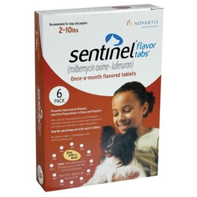 Sentinel For Dogs 2-10 Lbs
(Brown) 6 Chews