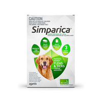 Simparica Chewables For Large Dogs 20.1-40kg (Green) 1 Dose