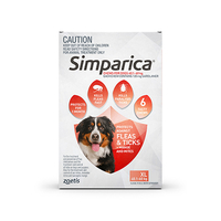 Simparica Chewables For Xlarge Dogs 40.1-60kg (Red) 1 Dose