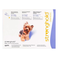 Stronghold Dogs 2.6-5.0kg 30 Mg (Violet) 6 Pipettes