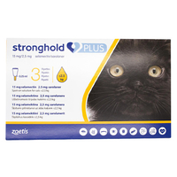 Stronghold Plus For Kittens And Small Cats Upto 5.5lbs (2.5kg) Yellow 12 Pack