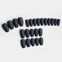24Pcs/Set Solid Matte Detachable Wear Fake Nail Set