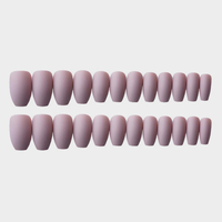 24Pcs/Set Solid Matte Detachable Wear Fake Nail Set