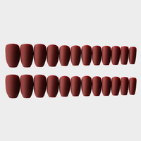 24Pcs/Set Solid Matte Detachable Wear Fake Nail Set